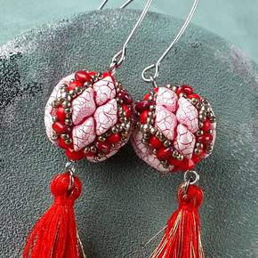 "Sky Lantern" beaded bead