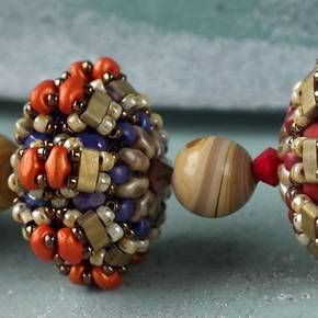 “Surya” beaded bead